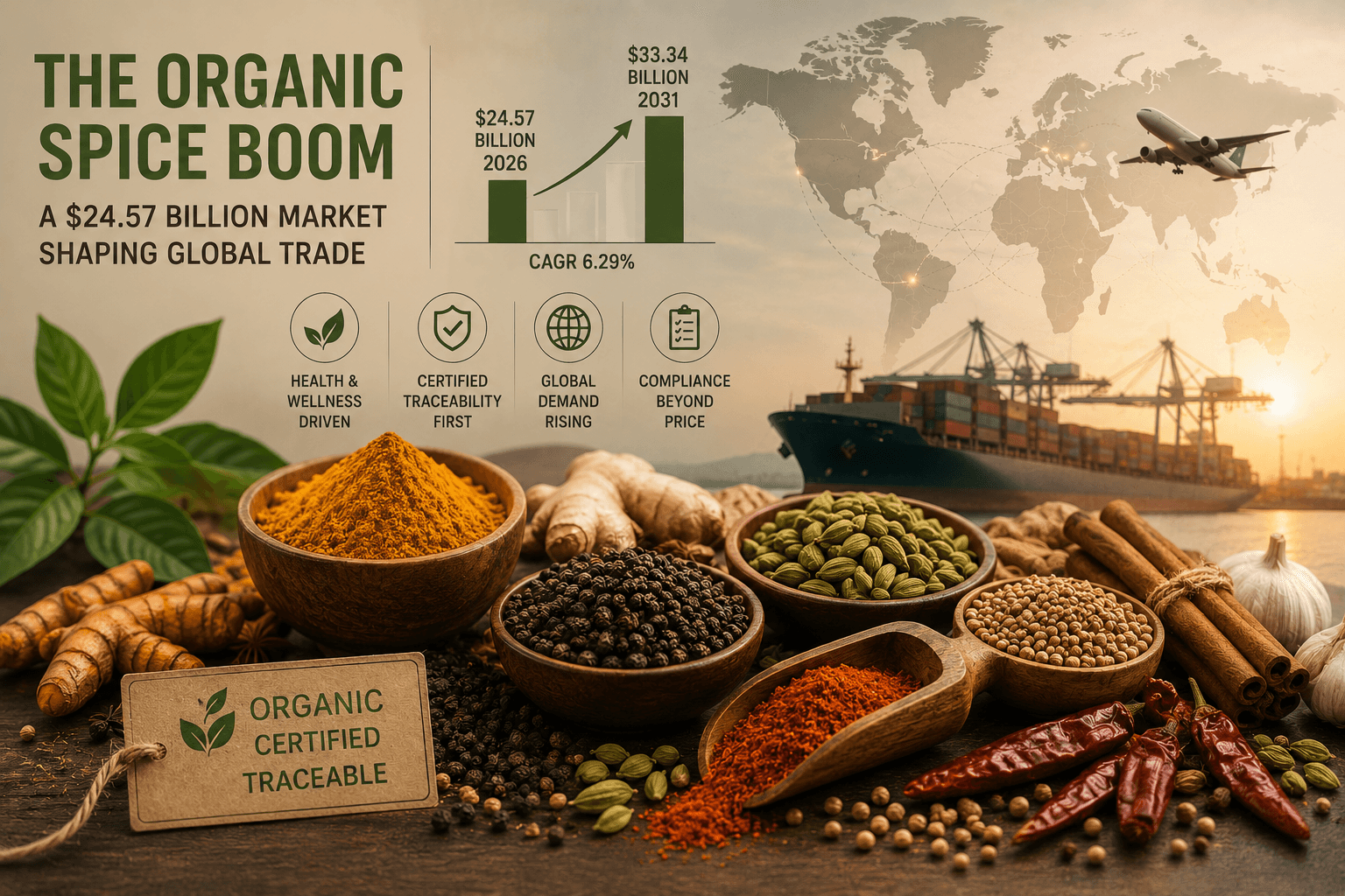 The Organic Spice Boom: What the $24.57 Billion Market Means for Global Importers